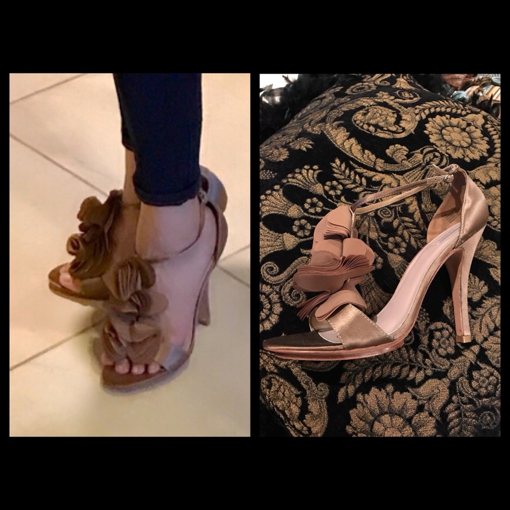 Glint Satin bronze sandals